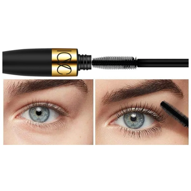 Mascara in fibra Ricci spessi, impermeabili e resistenti al sudore, ciglia mascara ricci a lunga durata e impermeabili