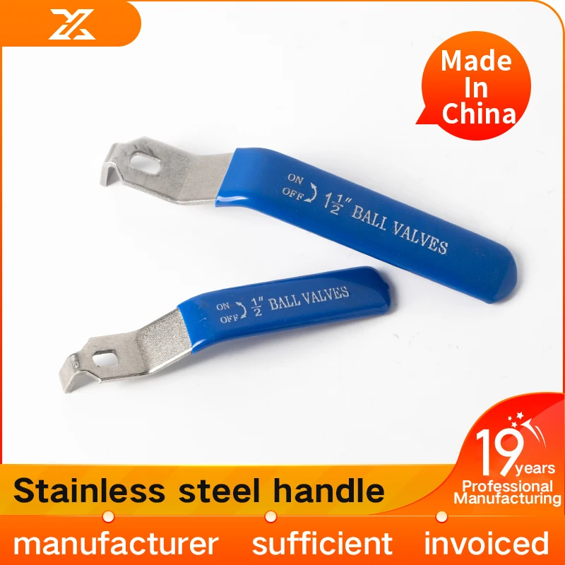 Stainless steel ball valve handle accessories, two piece three piece water pipe valve switch handle wrench, 4 in. 6 in. 1 in. 2