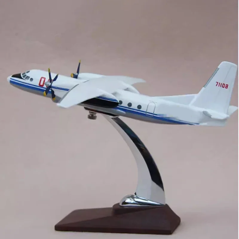 1:100 Scale Chinese Air force Y-7 Educational Resin fighter simulation model Toy Static Decoration Souvenir Gifts For Adult Boy