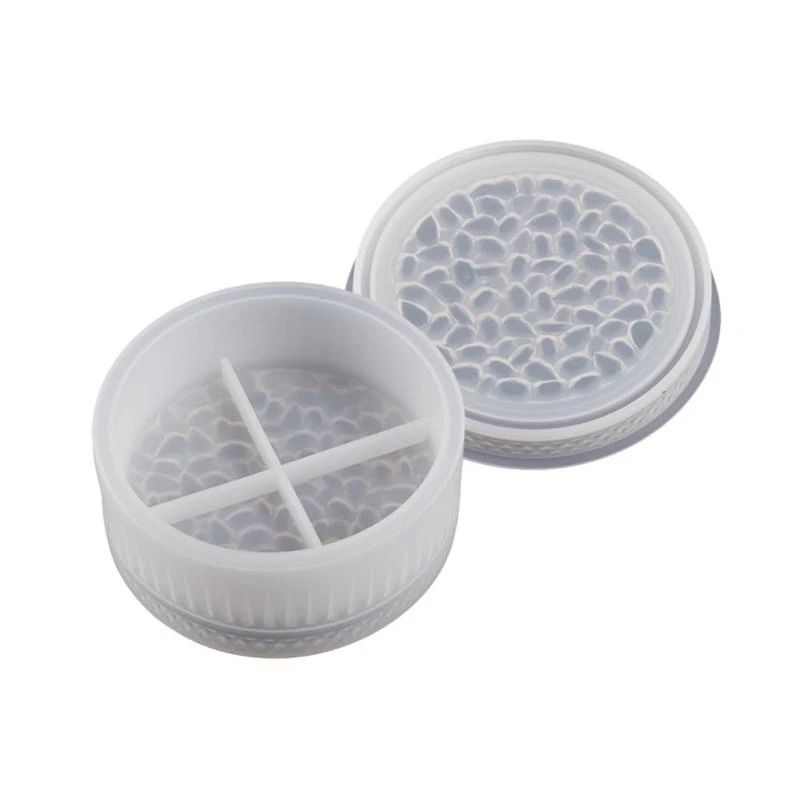 

Diy кристаллическая клейкая форма, круглая коробка для хранения, силиконовая форма, форма для зеркала-органайзера