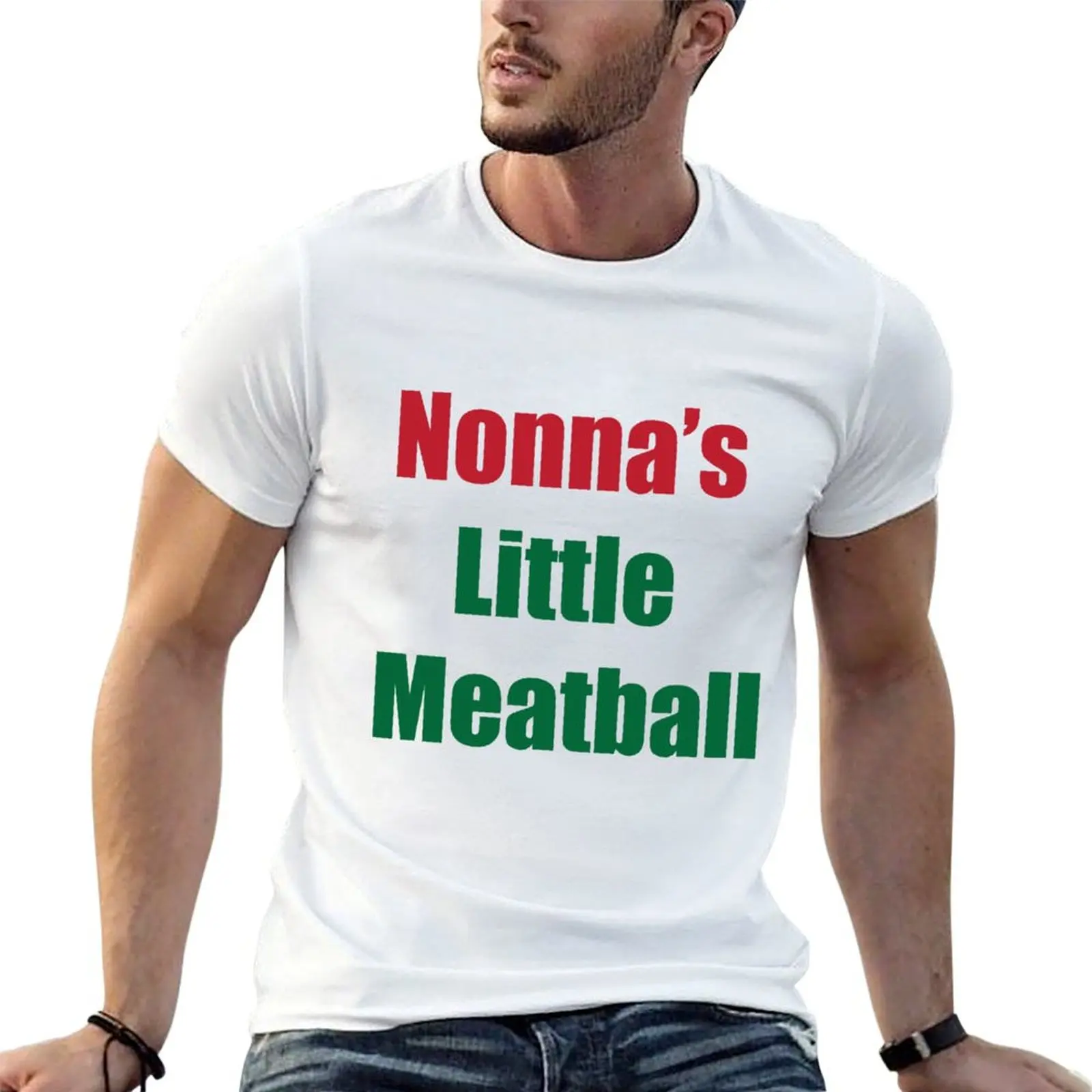 Nonna's Little Meatball T-Shirt Soft Lightweight Cotton T-Shirt