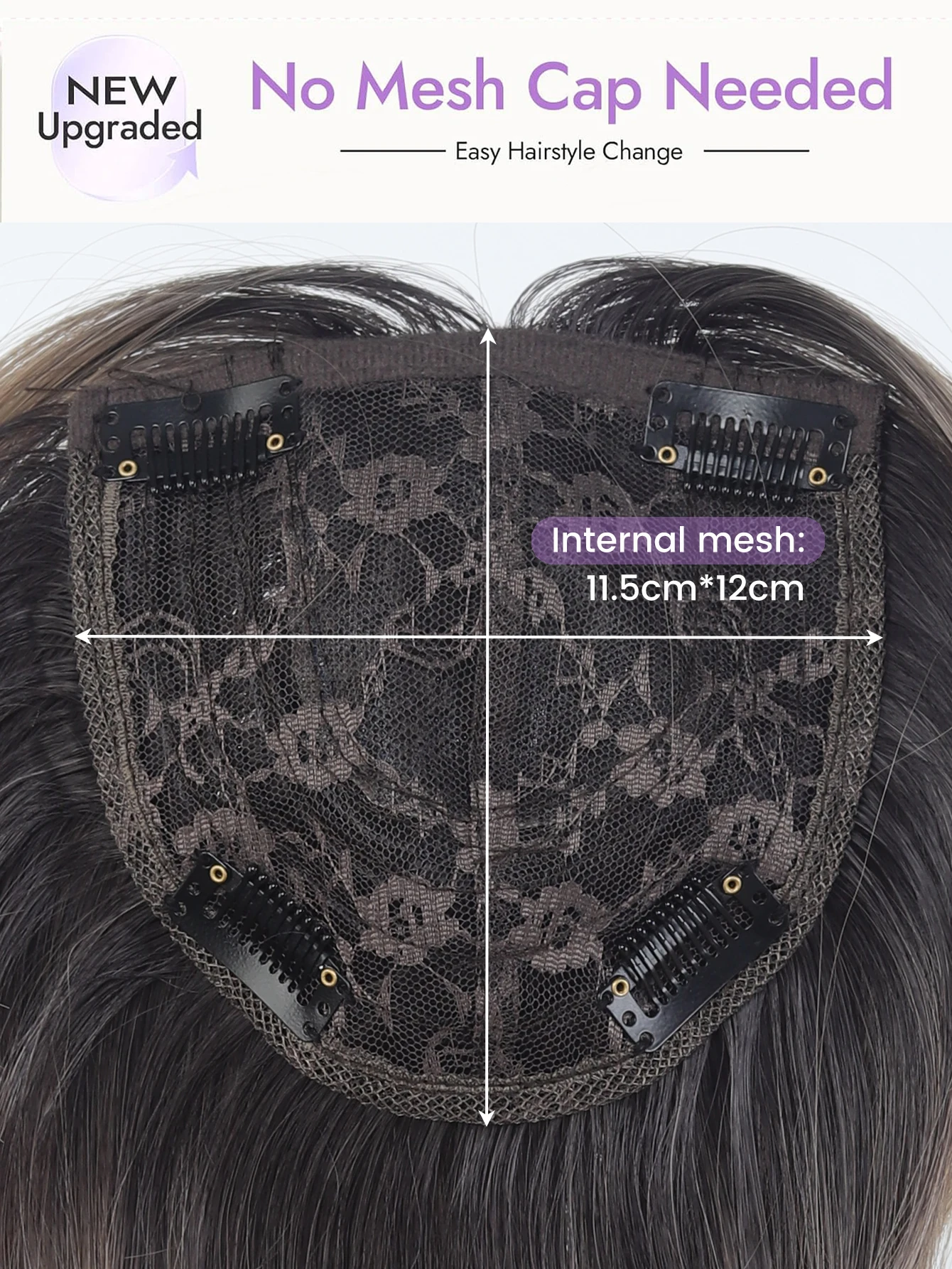 OLACARE Synthetic Bangs Clip-In Bangs Extension Natural Neat Fake Fringe Topper Hairpiece Invisible Clourse Hairpieces