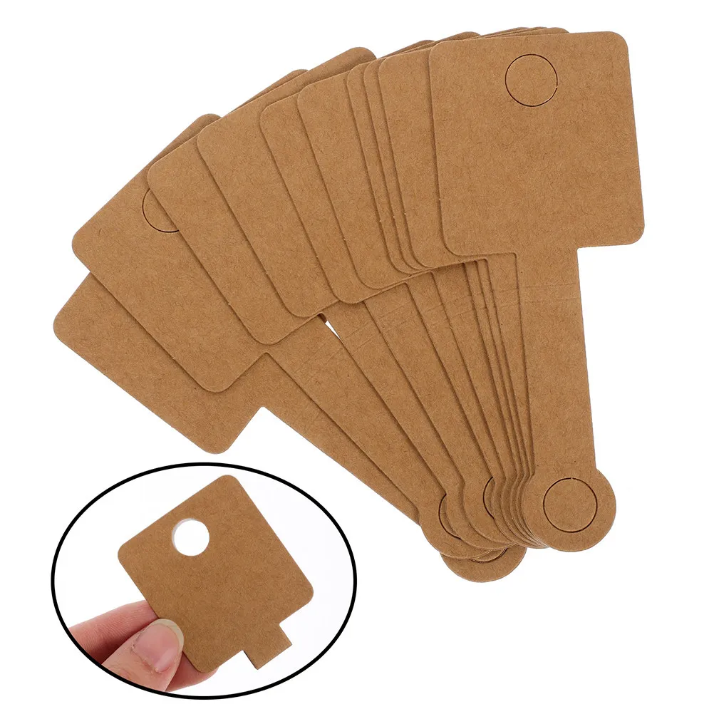 100Pcs Jewelry Display Cards Self-Adhesive Foldable Packaging Cards for Bracelets Earrings Rings Hair Ties Jewelry Organizer