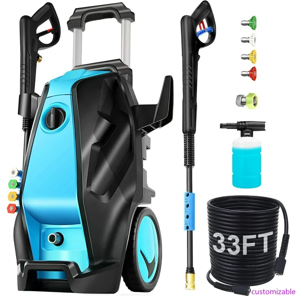 

Профессиональная электрическая мойка высокого давления со шлангом 33 фута и 4,0 галлонов в минуту для очистки высокого давления