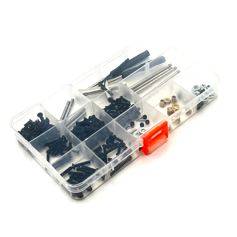 Original Car or Metal Upgrade Full Car Screw Tool Box For 1/10 104001 104002 104072 RC Car Parts