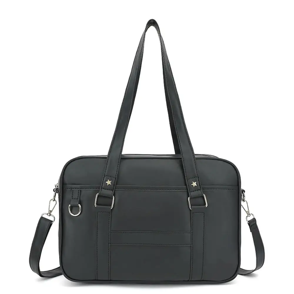 المحمولة بو الجلود JK موحدة حقيبة الكورية نمط بلون Preppy نمط حقيبة كتف التنقل الرجعية حقيبة يد مدرسية التسوق