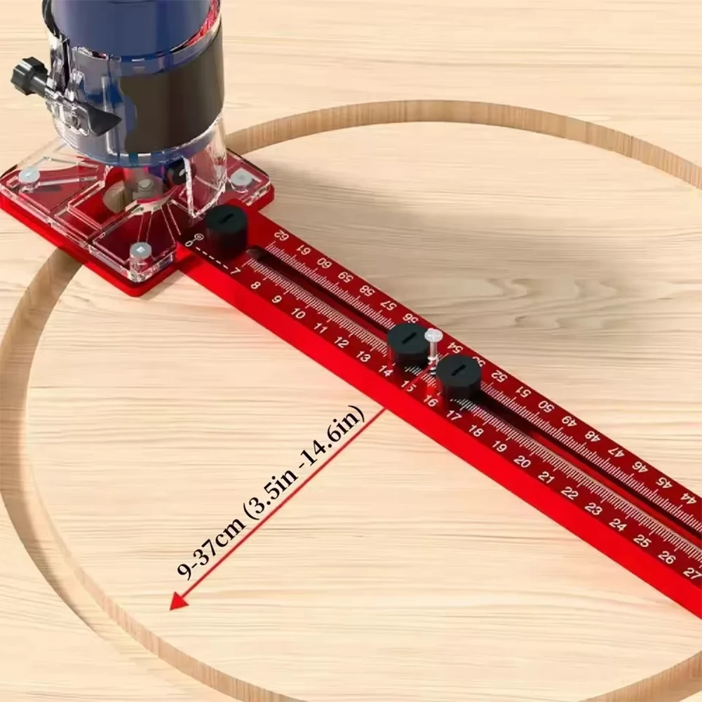 

Router Circle Cutting Jig,4 in 1 Router Milling Groove Bracket-Cabinet Jig, Automatic Center Punch-Router Milling Groove Bracket