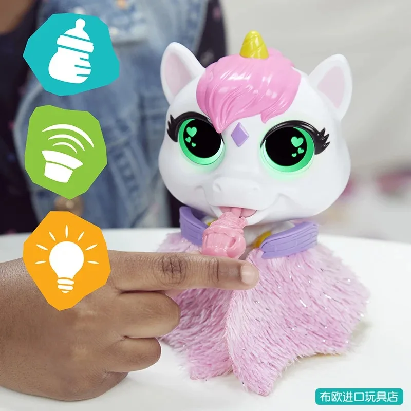 Hasbro FurReal Flitter Airina Electric Pets Unicorn Kitten Cute Interactive Doll Toys Music Lights Fun Children Birthday Gift