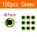 Verde 100 piezas 7mm