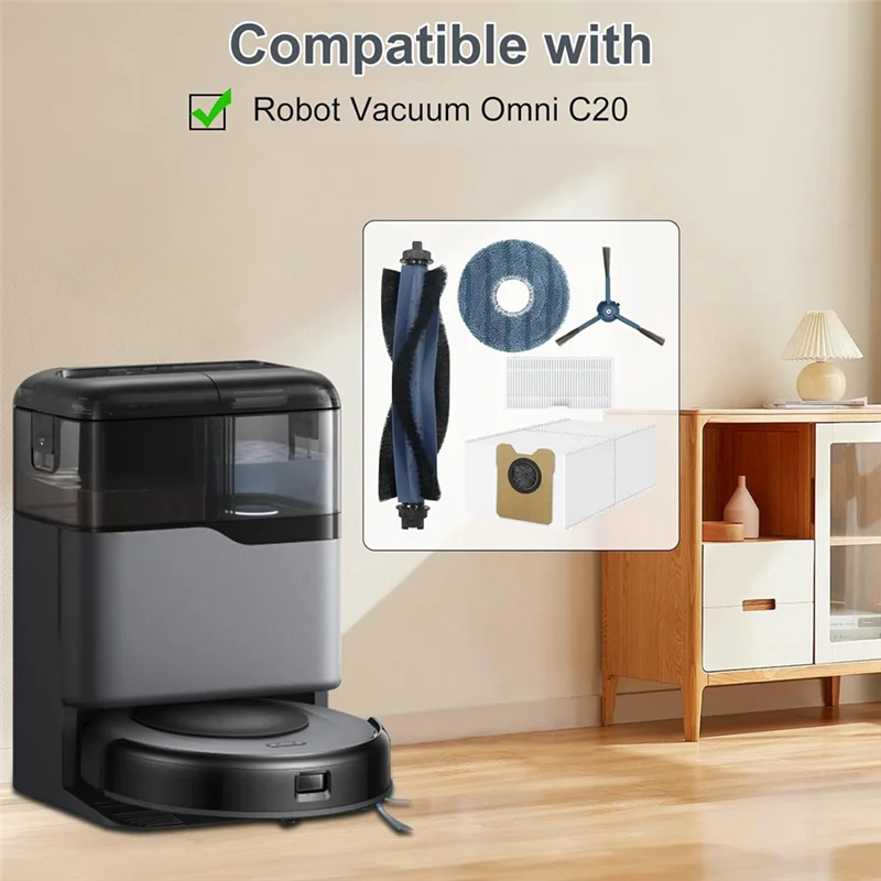 A50Q-Replacement Accessories For Eufy Omni C20 Robot Vacuums Parts Main Side Brush Hepa Filter Mop Cloth Dust Bags