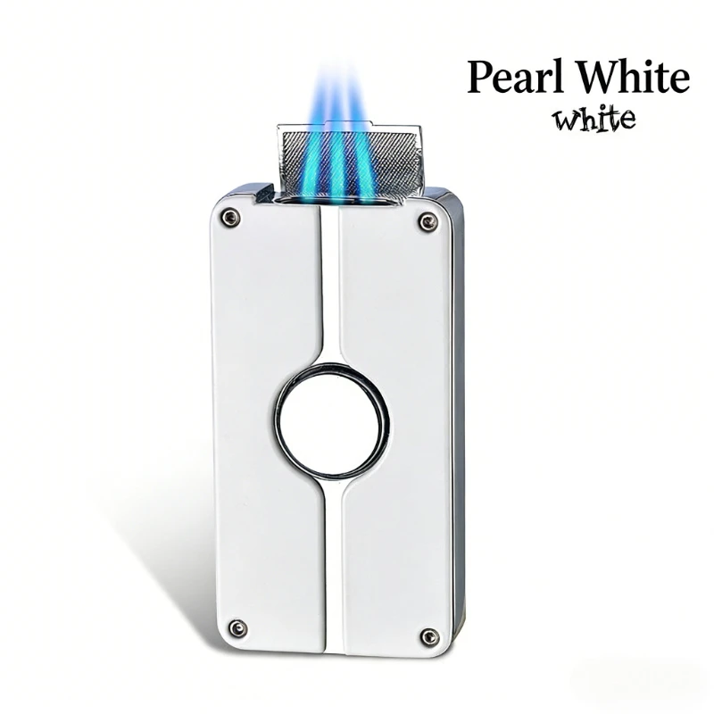 Lighter three straight punch point cigar windproof straight punch lighter welding gun spray gun windproof point moxibustion