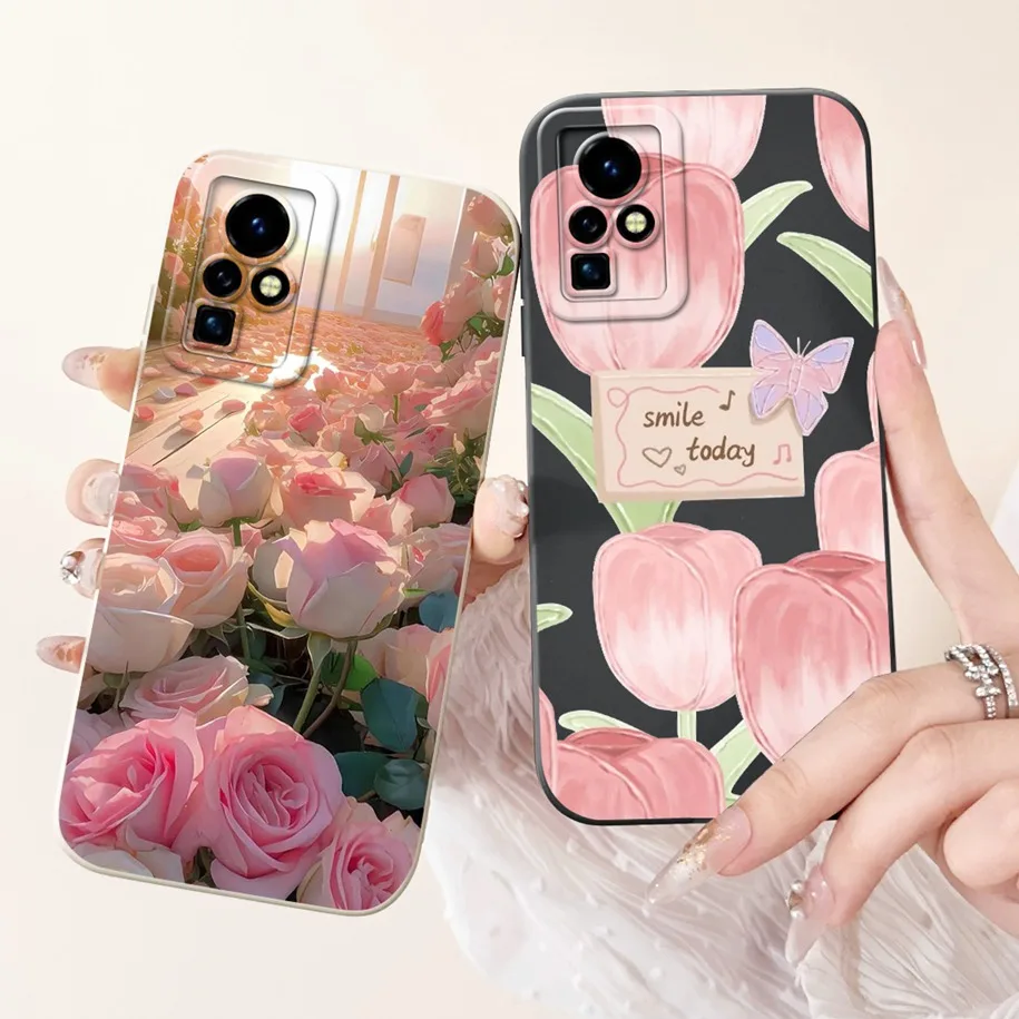 Para infinix zero x caso zero x pro capa legal moda cactus flor lente protetora suave funda para infinix zero x neo caso de telefone