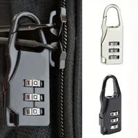 5pcs Mini Padlock Aluminum Alloy Luggage Locks Resettable 3 Combination Digit Code Number Combination Suitcase Password Lock