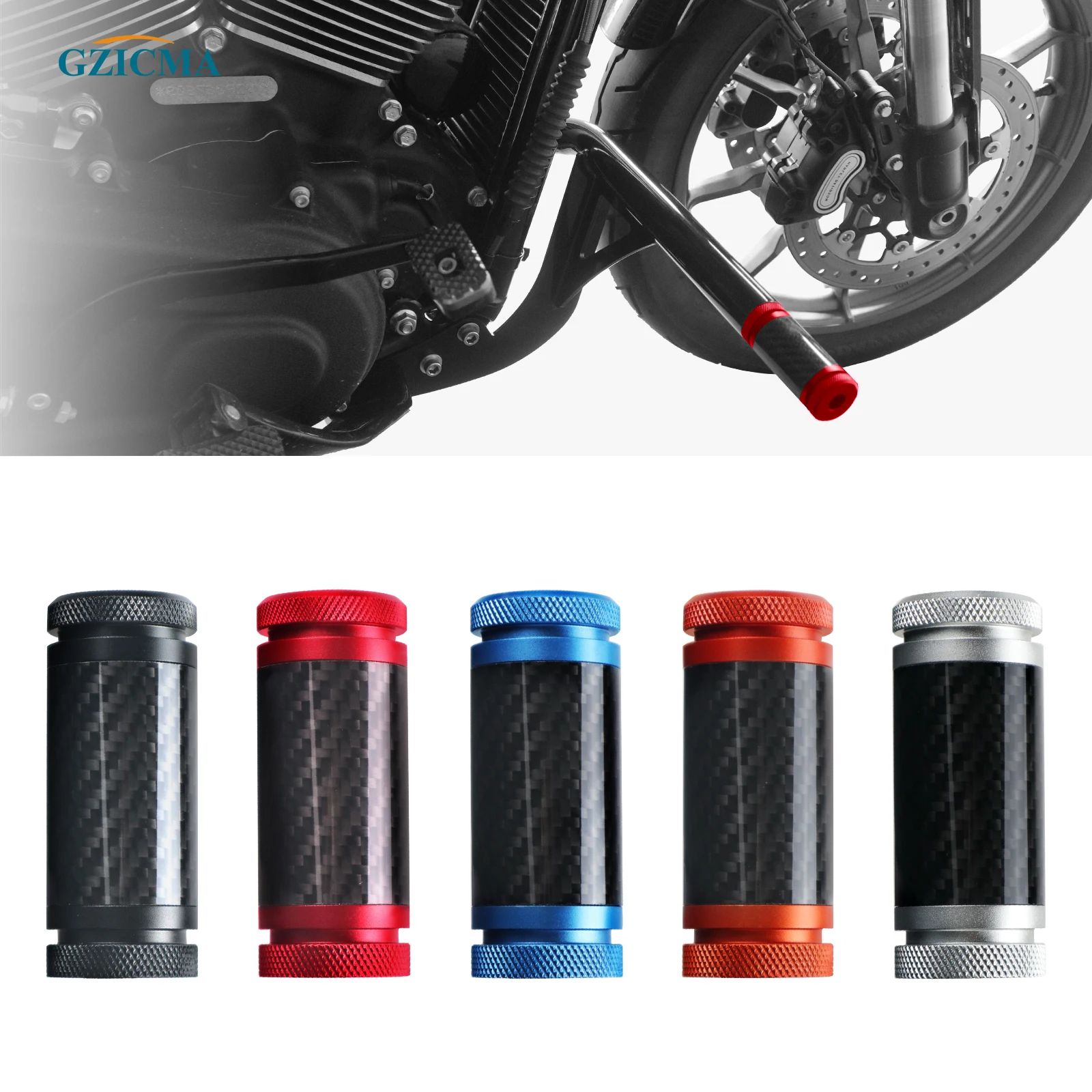 

GZICMA Motorcycle Crash Bar CNC Sliders End Caps for Harley Touring Street Glide Softail Low Rider Sportster 883 Engine Guard