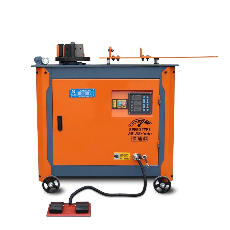 Fully automatic numerical control three single-phase thread round steel hydraulic bending stirrup bending round