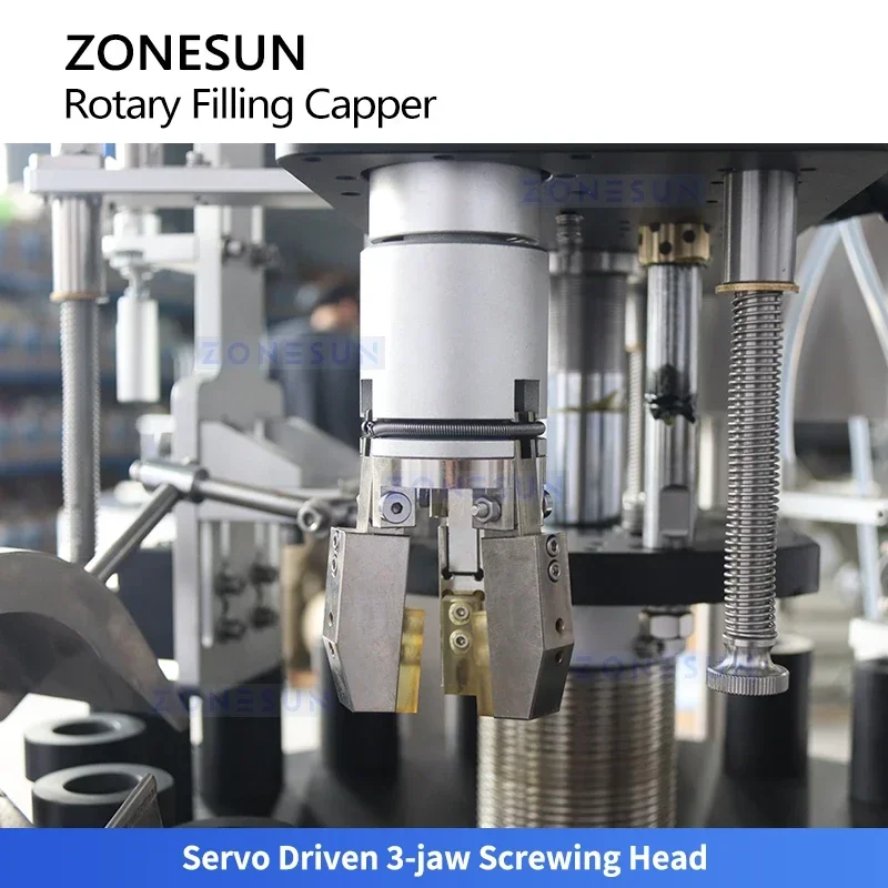 Zonesun monobloco enchimento e tampagem máquina rotativa enchimento e captador linha de garrafa de alta velocidade com alimentador ZS-FAL180F3