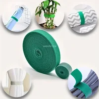 Self Adhesive Plant Nylon Cable Tie Green Adjustable Plants Hook Loop Support Garden Twine Bandage Reusable Fastener Tape Strips 3