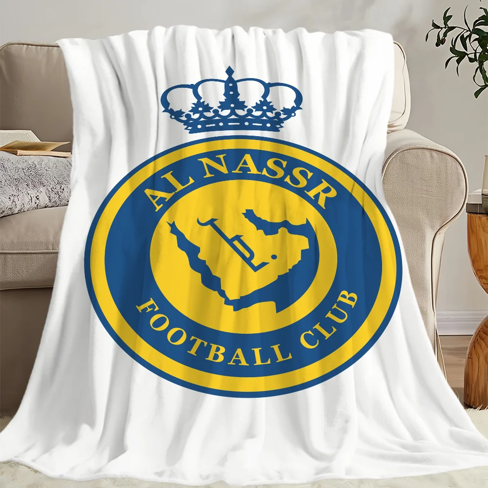 كرة القدم آل N-Nassr FC بطانية بطانية للأريكة أريكة السفر المنزل التنزه نزهة السرير الفراش الفانيلا بطانية هدية عيد ميلاد #4