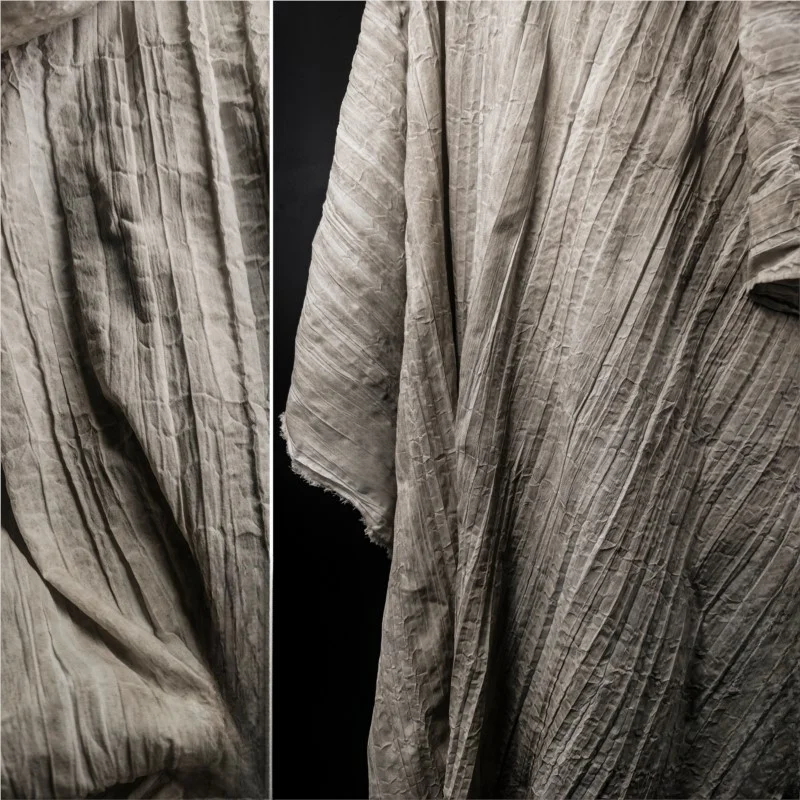 เปลือกสีแตกผ้าจีบผัดเสื้อผ้าเสื้อกระโปรงกระเป๋าผ้าออกแบบ