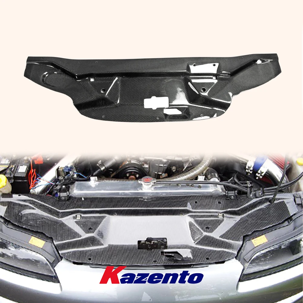 For Nissan 99-02 Silvia S15 Carbon Fiber GR Style Hood Boonet Cooling Panel