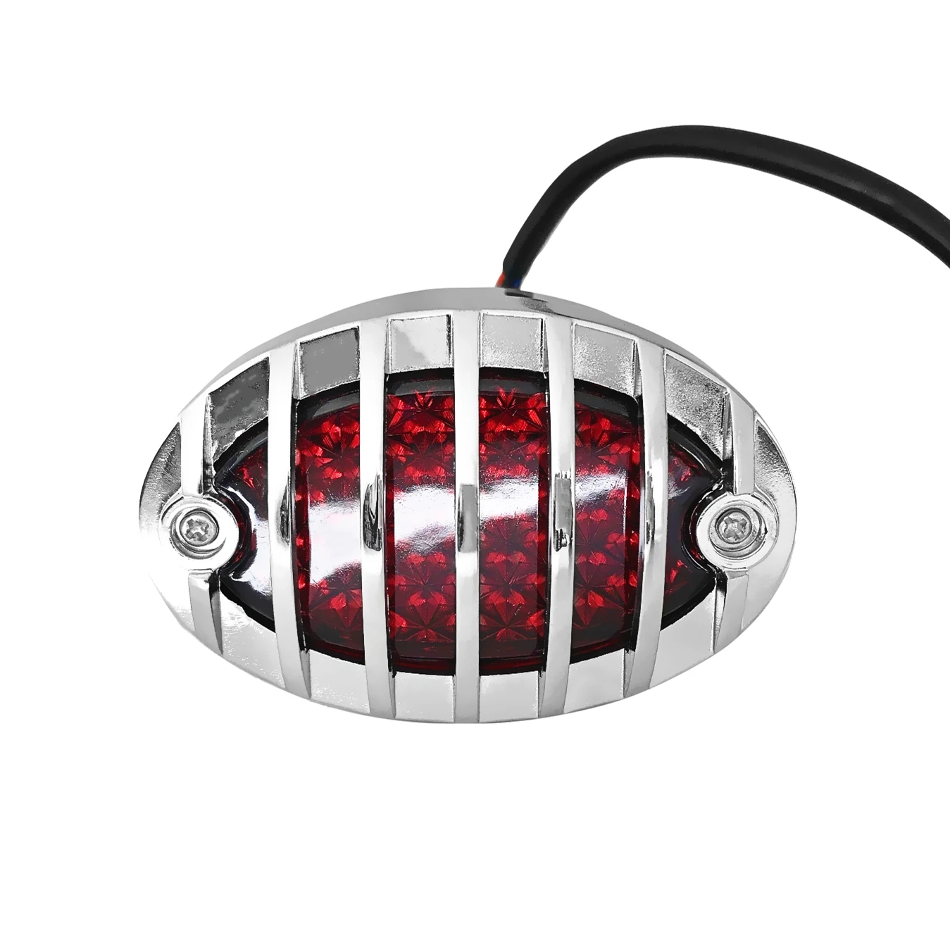 Custom Chrome Grille LED Cat Eye Motorcycle Tail Light For Harley