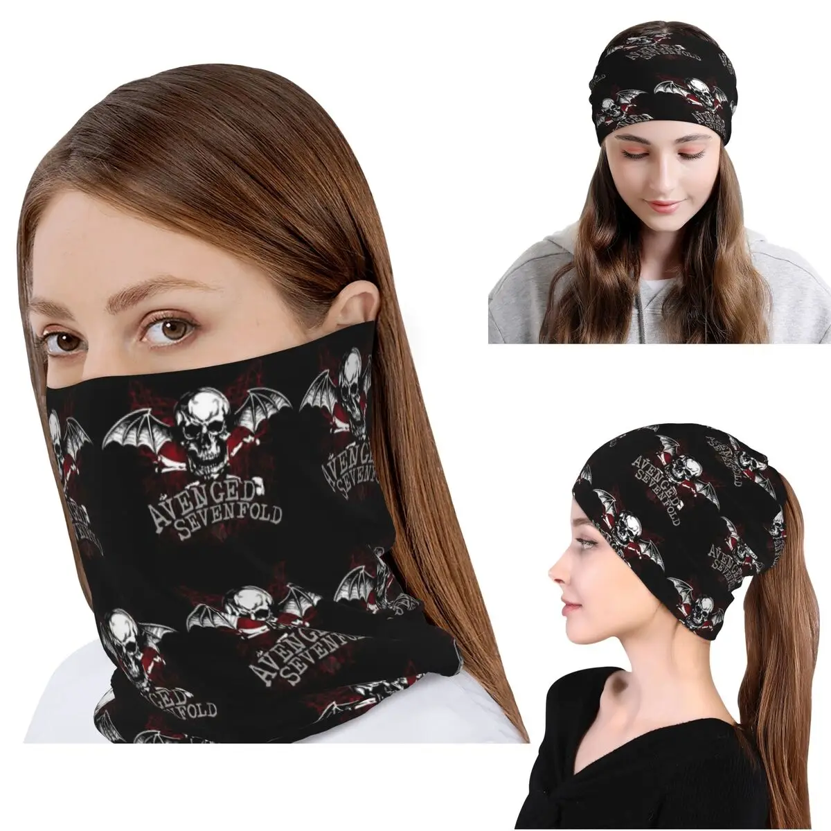 

Многофункциональный шарф-бандана Avenged Sevenfold: маска, шарф, шапка-бини для мужчин, женщин и взрослых, дышащий, для велоспорта
