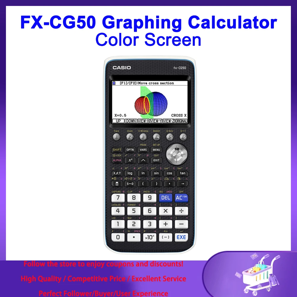 PRIZM FX-CG50 Graphing Calculator Color Screen FX-CG50 PRIZM Calculator Color Grapher for AP / SAT / IB / PSAT / ACT / NMSQT