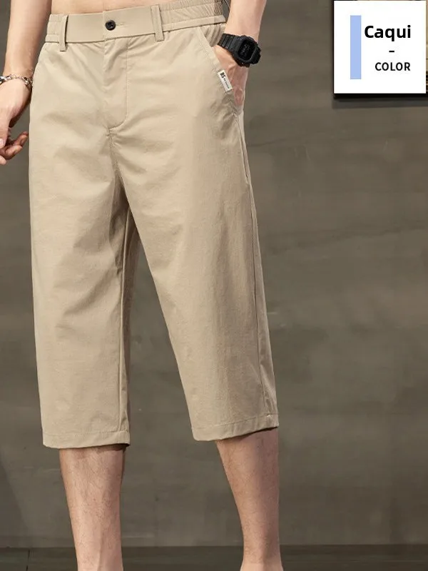 shorts-de-golf-d'ete-pour-hommes-en-soie-glacee-fins-decontractes-respirants-elastiques-pantalon-de-sport-et-de-loisirs-a-sept-quarts-sans-doublure-polaire