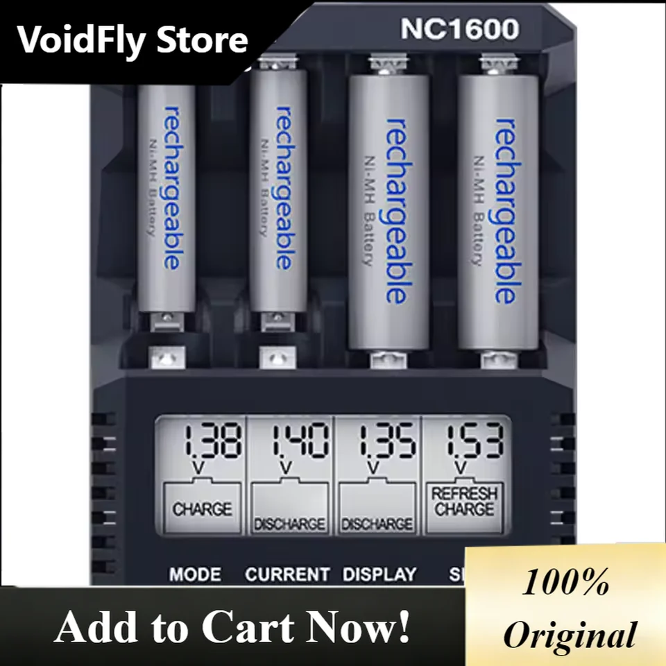 VoidFly SKYRC NC1600 AA/AAA Battery Charger Discharge For 4 AA NiMH Rechargeable Batteries Recharge Pro Charger For Double A Bat