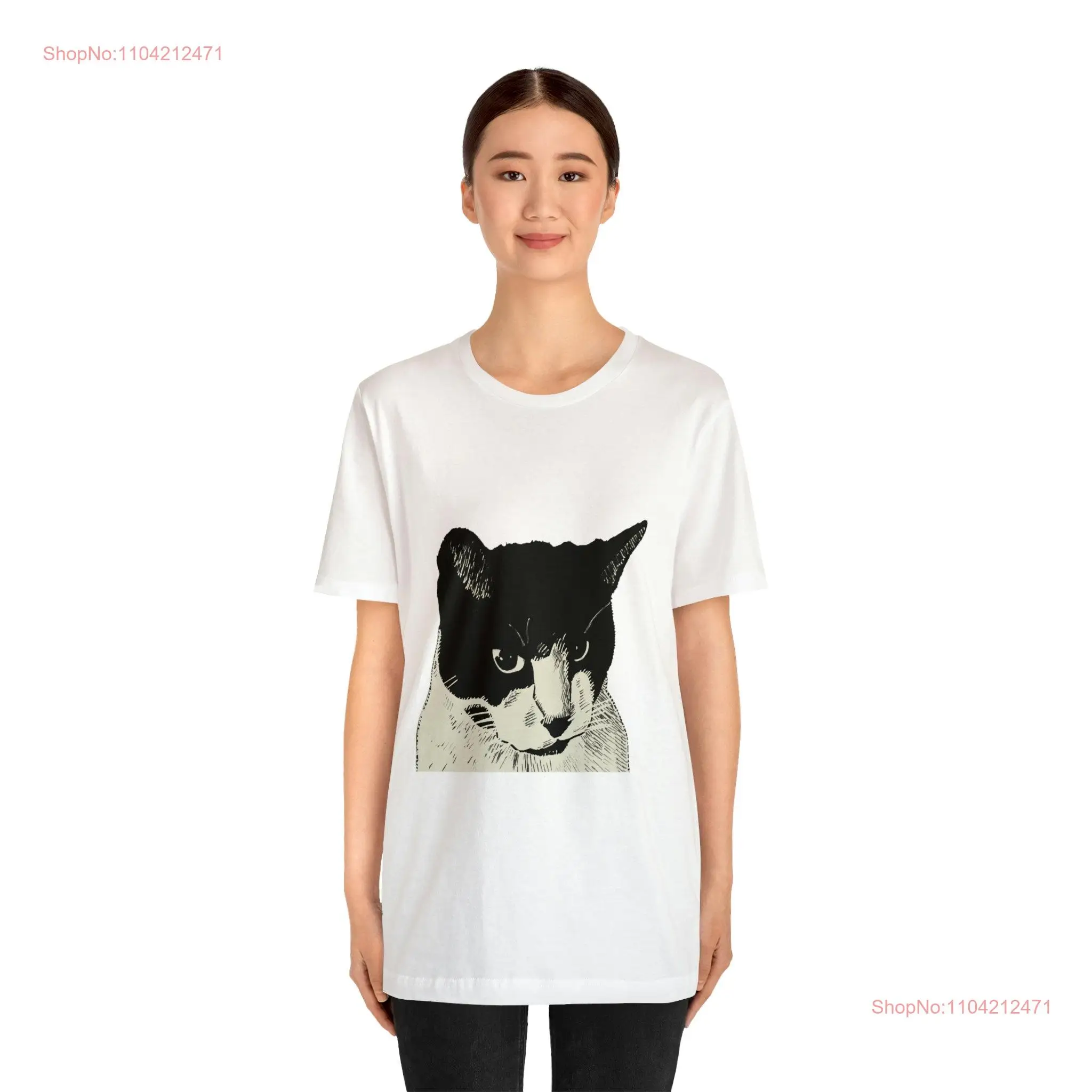 Tengu the Pet Cat Jersey  T Shirt long or short sleeves