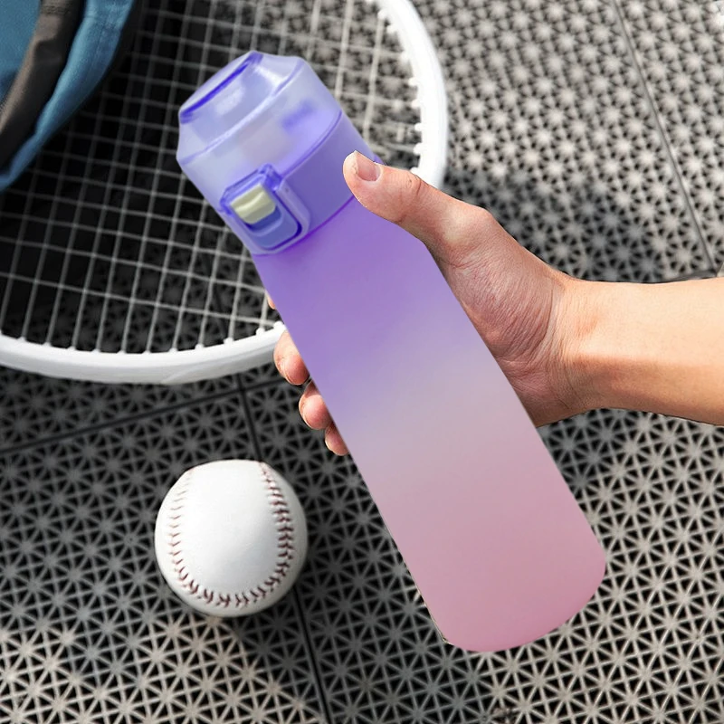 LUSQI 650ML Flavored Water Bottle With 5 Flavor Pods With Straw Suitable For Outdoor Sports For Thanksgiving/Christmas Gifts