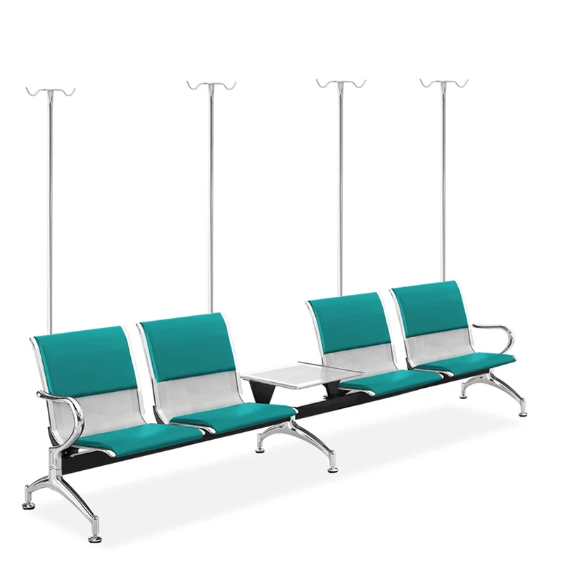 

4-seater Clinic Infusion Room Waiting Bench Hospital Transfusion Waiting Chairs with Table