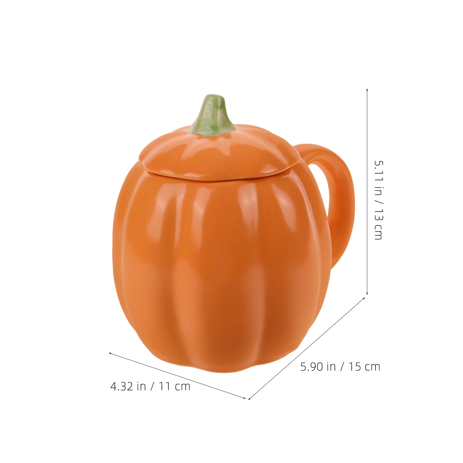 

Ceramic Pumpkin Cup 400ml Spill-Proof Lid Coffee Mug Milk Cup Home Office Use Coffee Mugs Milk Mug Mugs with Lids
