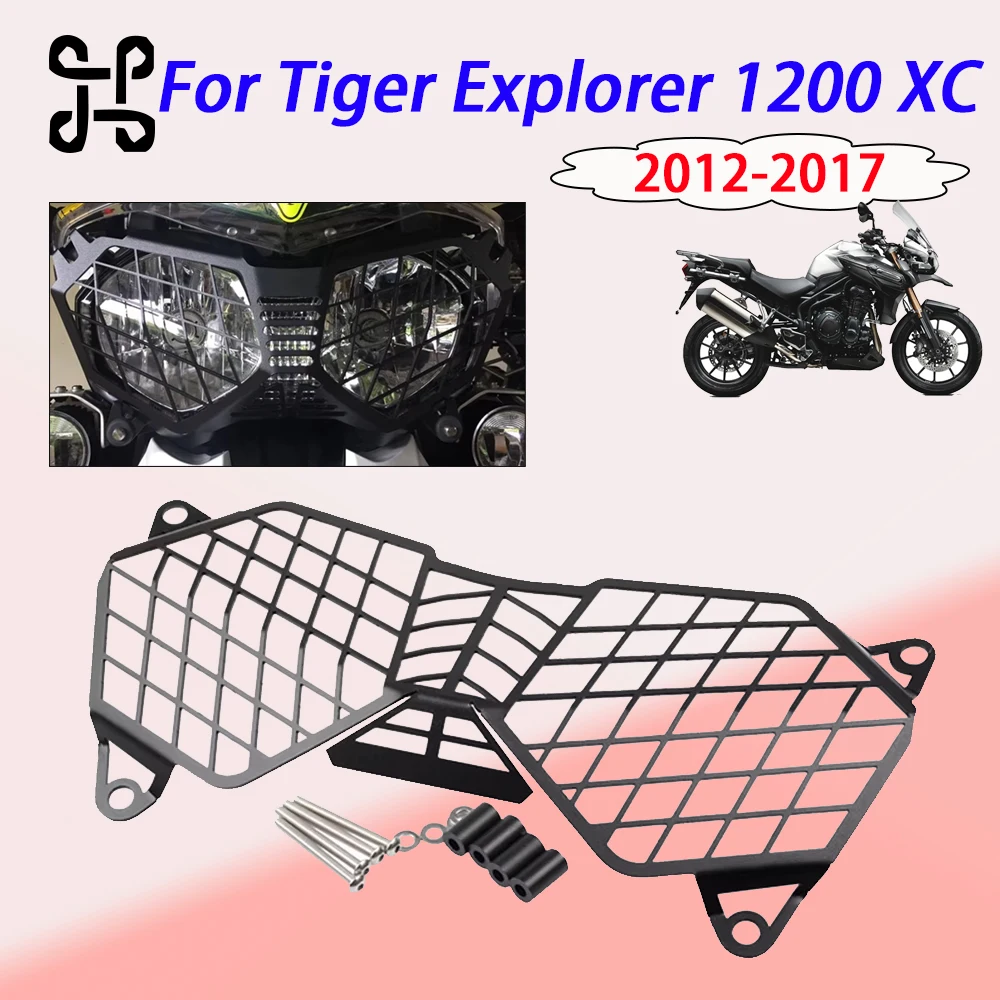 

For Triumph Tiger 1200 Explorer XC 1200XC 2012 - 2017 Motorcycle Headlight Guard Heavy Duty Crash Protection Grille Cover