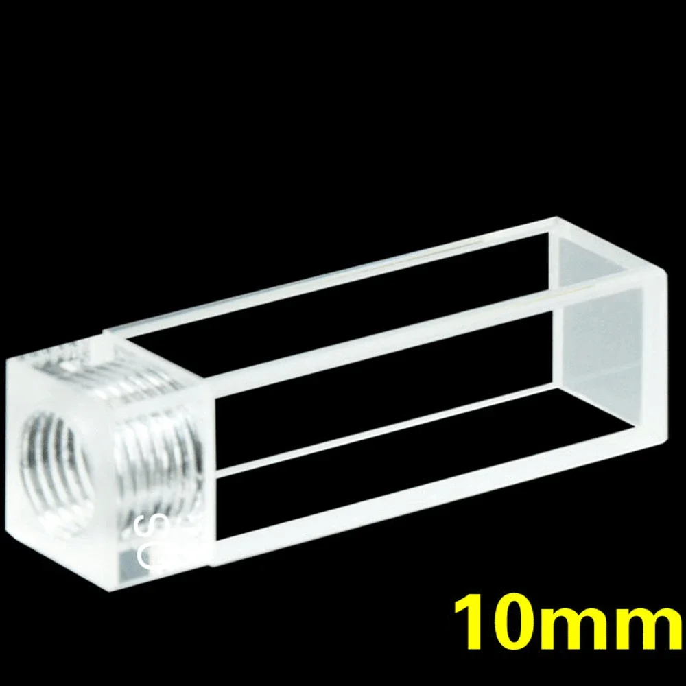 Female 10mm Path Length 2 or 4 Windows High Precision Optical Bonding JGS1 Quartz Cuvette Cell With Stopper For Spectrometer