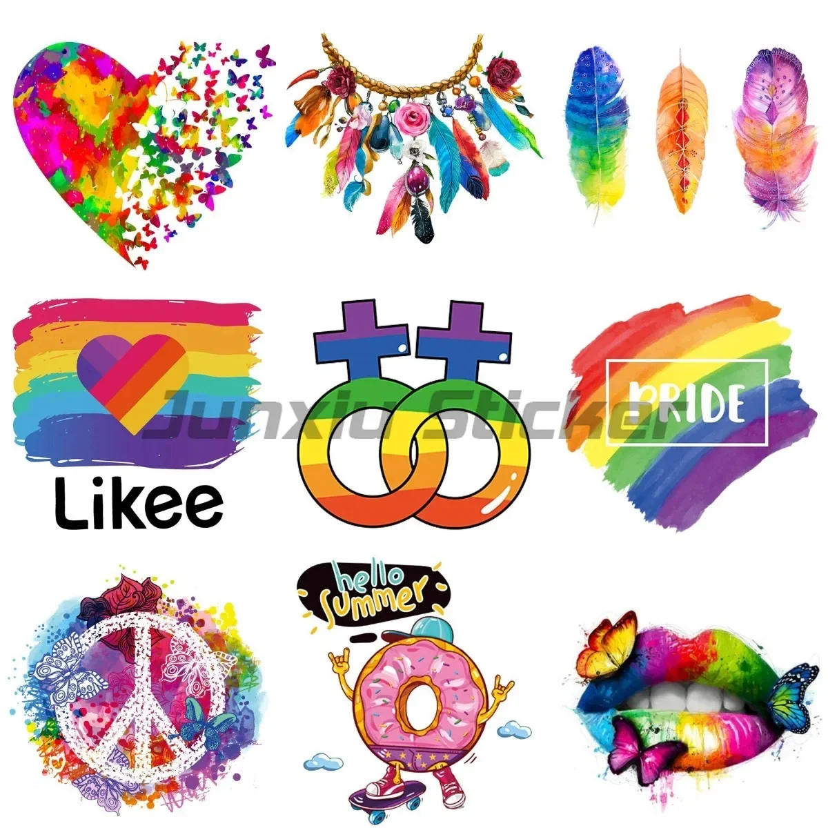 

Lesbian Gay Rainbow Personalise PVC Wall Rooms Truck Vinyl Car Window Helmet Decals Stickers Customizable