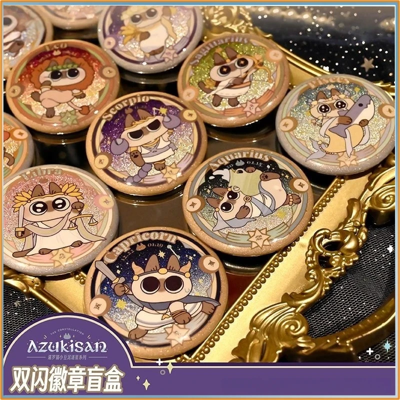 

Оригинальный значок Azuki The Siamese Cat Azukisan Starry Chase Series с двойным блеском, коллекционная игрушка-сюрприз для фанатов