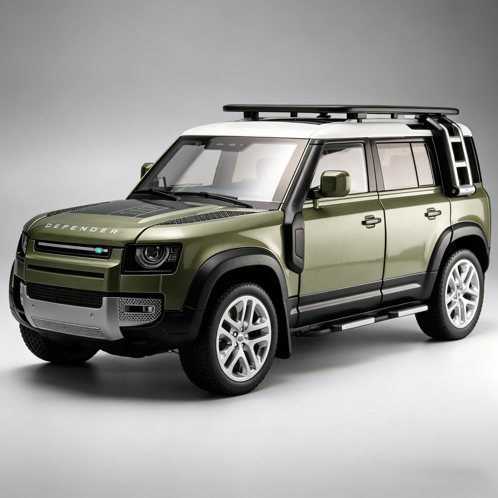 

1:18 Defender SUV Alloy Car Model Diecast Simulation Metal Toy Off-road Vehicles Car Model Sound and Light Kids Gift