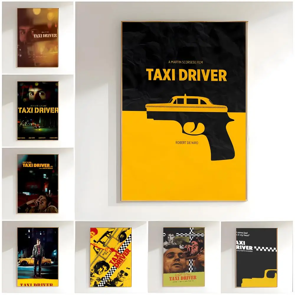 Classic Cinema T-Taxi Driver Poster Classic Wall Art  Home Decor  Peel and Stick Unframed