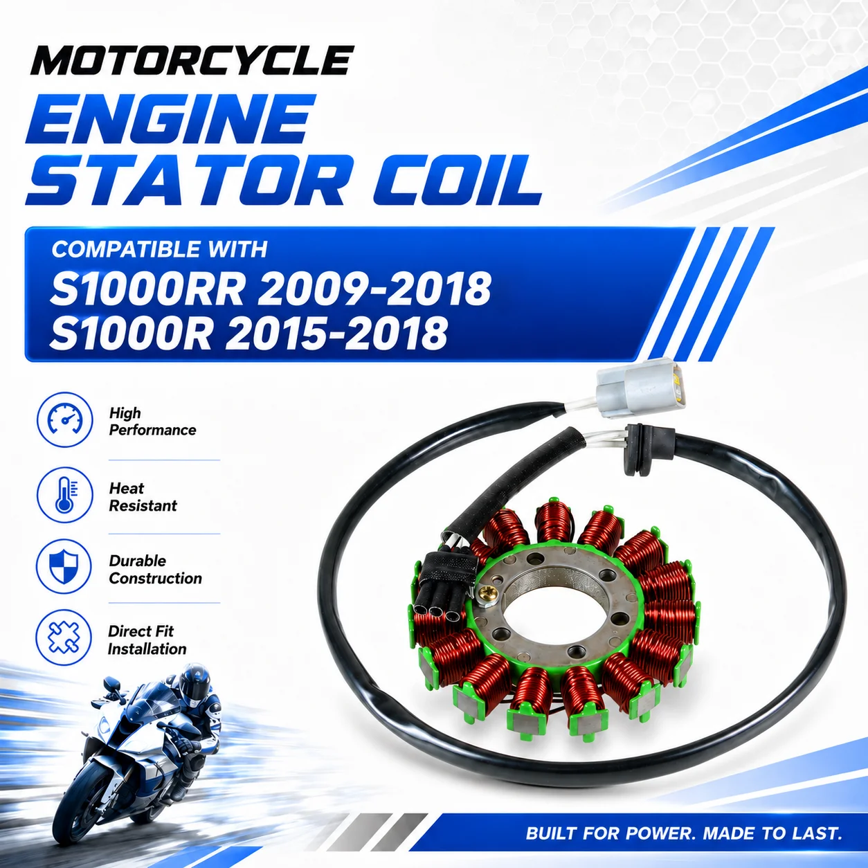 

Arashi Motorcycles Accessories Engine Generator Stator Coil For BMW S1000RR 2009-2018 S1000R 2015-2018
