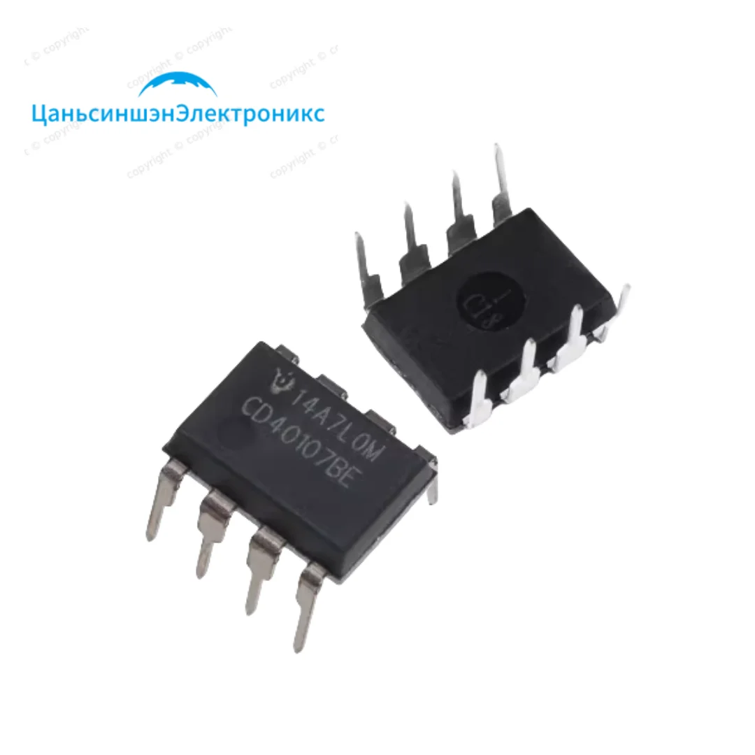 10pcs  CD40107BE In-line DIP-8 CMOS dual input and NAND gate buffered logic gate driver IC