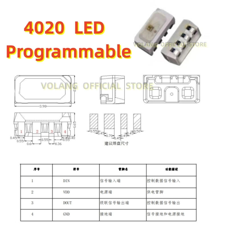 Ws2812b 1515 5050 3528 6028 4020 1204 0807 5V 1010 Mini SMD LED RGB Chip indirizzabile Digital Pixel Full Color Led diodo Lamp1209