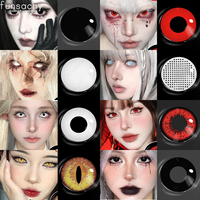 FUNSACHY 1pair Vampire Cosplay Contact Lenses for Eyes Anime Role Playing Contact Lens Cosmetic Colorful Multicolored Eye Pupil