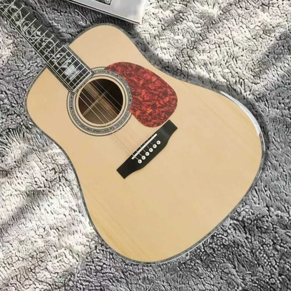 Professional D Series 45 Acoustic Guitar6 String Small Vase with Shell Inlaid Finger Board Bone Nut Suitable As A Holiday Gift