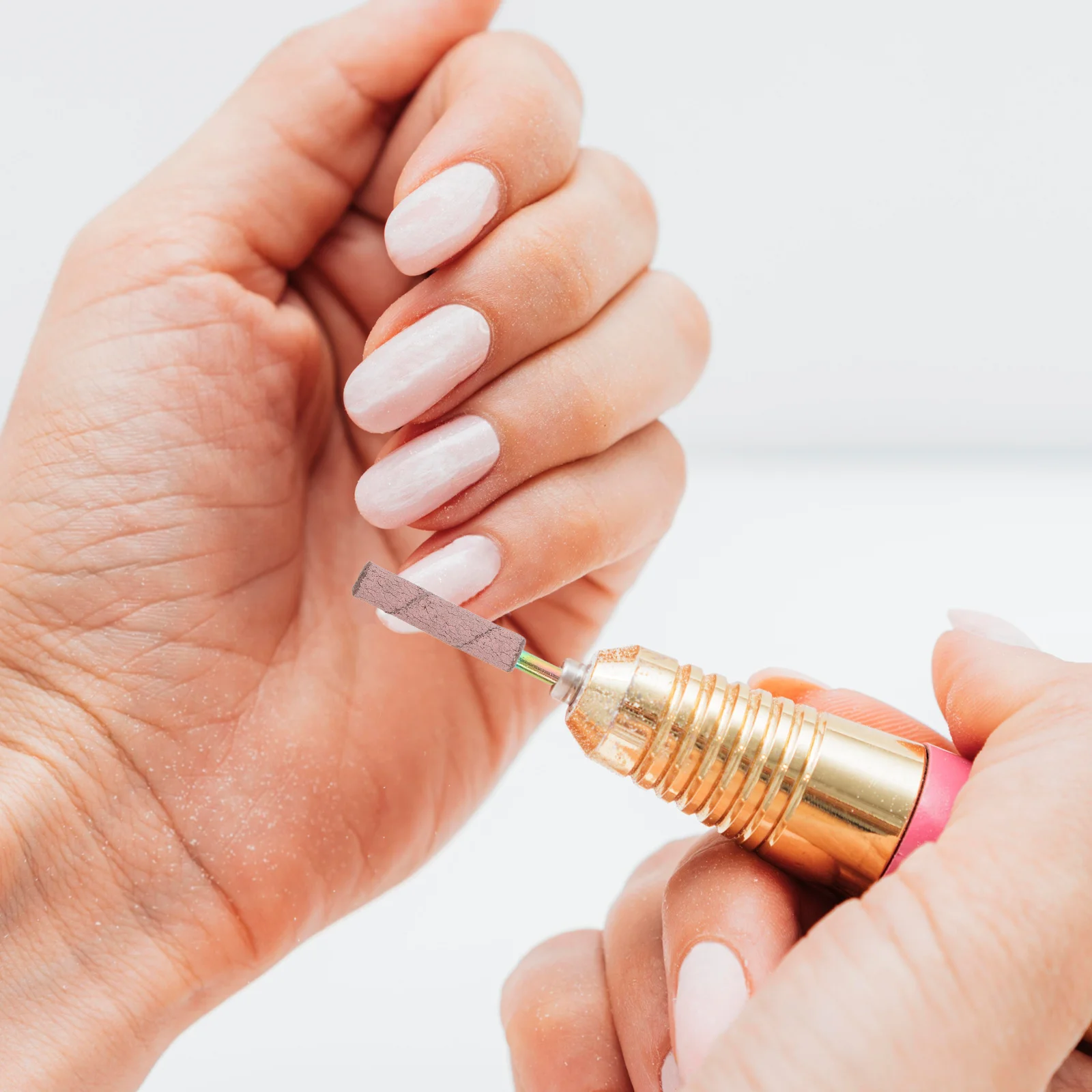 Mini bandes de ponçage pour forets électriques, tête de polissage des ongles à grain fin, accessoires de manucure durables en acier inoxydable