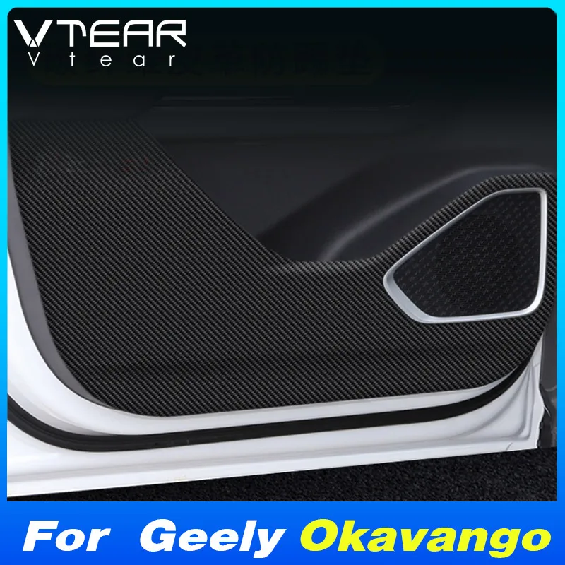 

Vtear Door Storage Box Anti-Kick Cover Mat Anti-Dirty Pad Scratchproof Film Protect Interior Accessories For Geely Okavango 2023