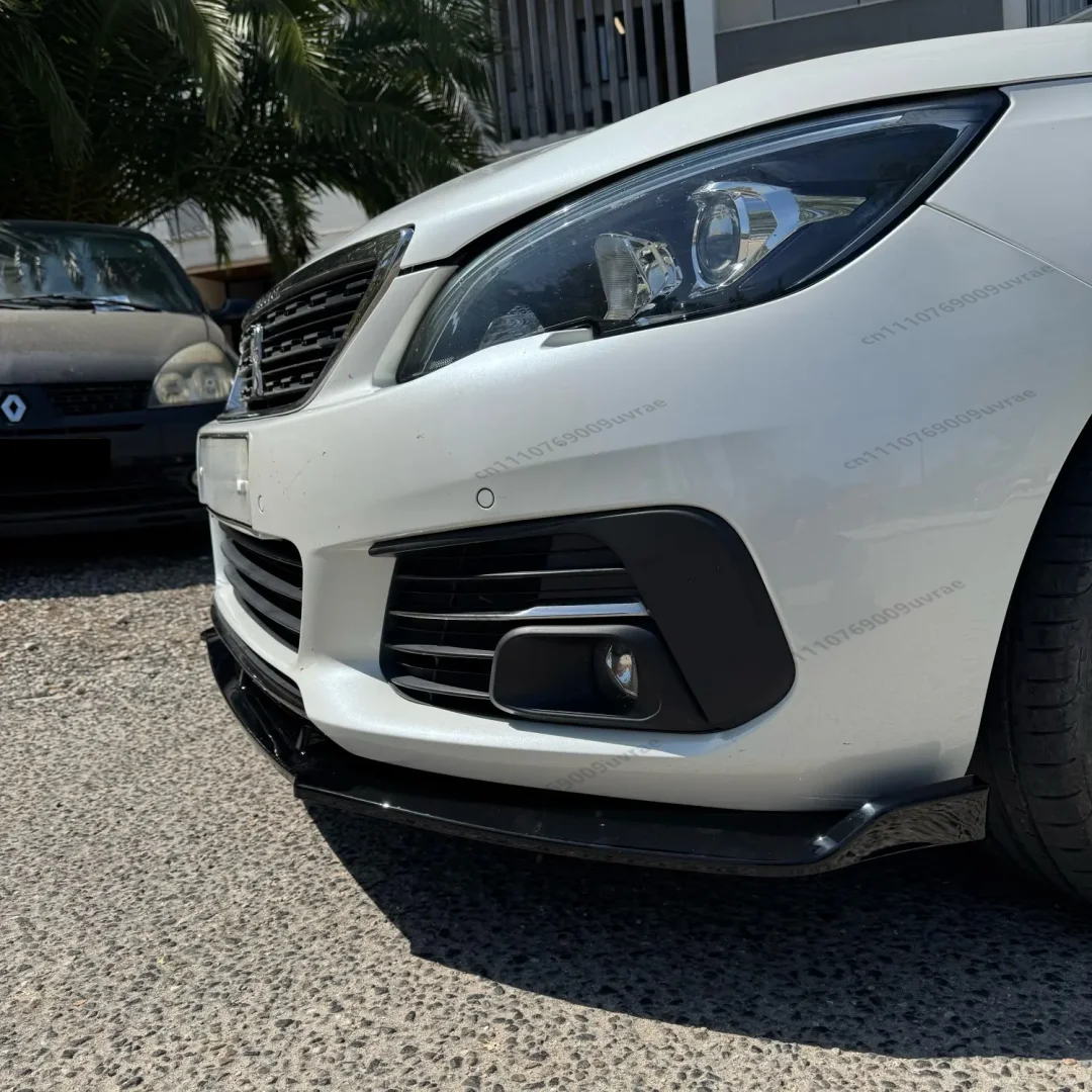 3pcs For Peugeot 308 MK2 T9 GT GT-Line Hatchback 2016-2021 Facelift Front Bumper Lip Spoiler Splitter Diffuser Body kits Tuning