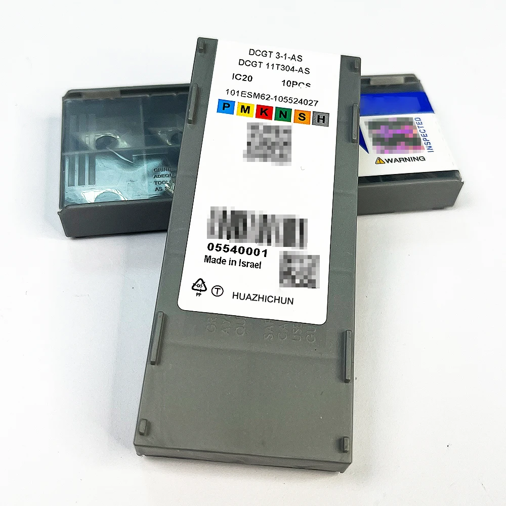 HUAZHICHUN 10 pz DCGT 11T304-AS Utensile per tornitura esterna Inserto per tornitura in alluminio Lavorazione di rame e alluminio