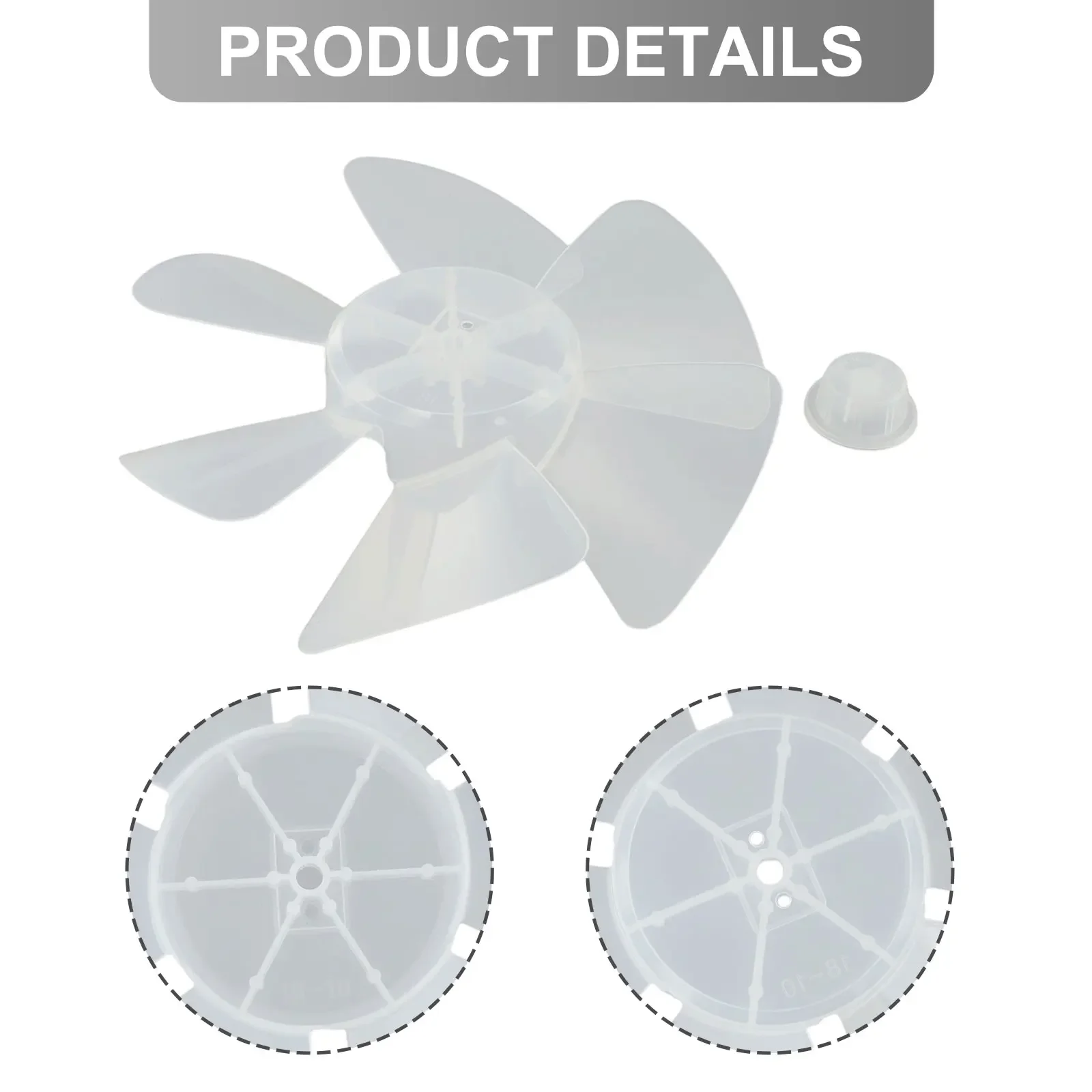 1pcs 10Inch Plastic Fan Blade 6-Blade Fan Blade Bracket Household Electric Standing Fan Replacement Hardware Home Improvement