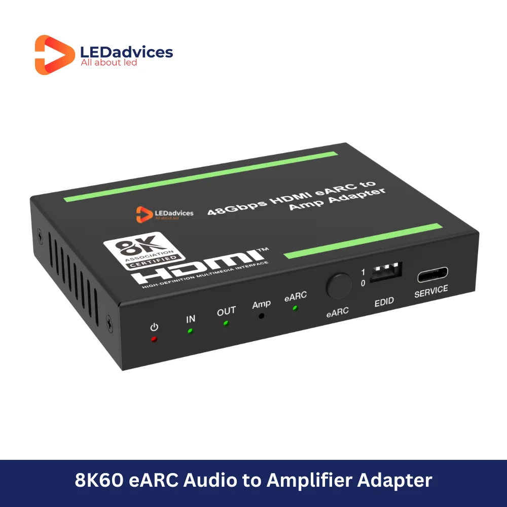 8K60 HDMI eARC Audio to Amplifier Adapter - 48Gbps, HDMI 2.1, Dolby Atmos, DTS:X, EDID Management, CEC Control